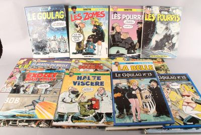 un grand nombre de bandes dessinées sur une table