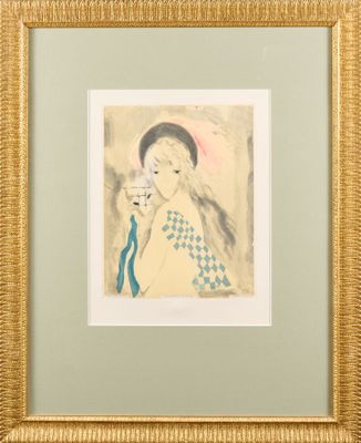 an image of a painting of a woman holding a cup in her hand