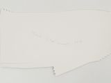 a piece of paper that has been cut out of it