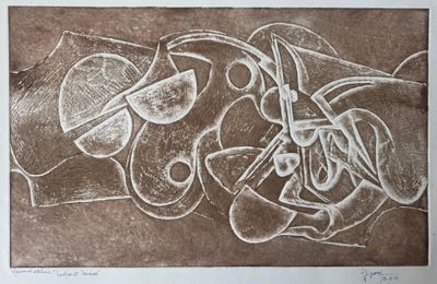 dessin représentant des fleurs et des feuilles sur une feuille de papier