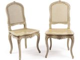 pair of louis xvi style cane back side chairs