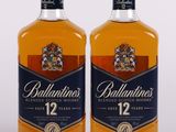 two bottles of ballant ' s 12 year old blended whisky