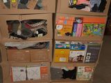boxes stacked on top of each other in a warehouse