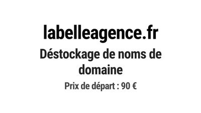 Nom de domaine labelleagence.fr.