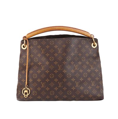 louis vuitton brown monogram canvas and leather shoulder bag
