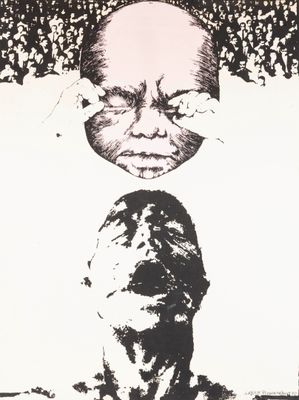 an image of a black and white drawing of a man and a woman