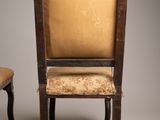 pair of antique chairs with upholstered upholstered cushions