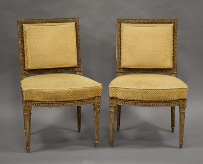 a pair of louis ii style side chairs