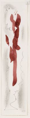 a drawing of a woman in a red dress and a man in a red suit