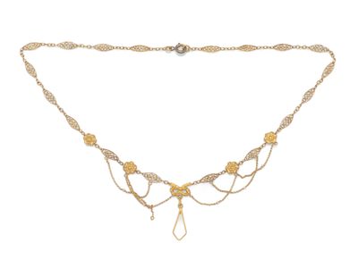 gros plan d'un collier sur fond blanc