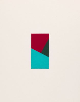 une image représentant un tableau représentant une place aux couleurs rouge, verte et bleue