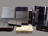 a lot of electronic devices that are sitting on top of each other