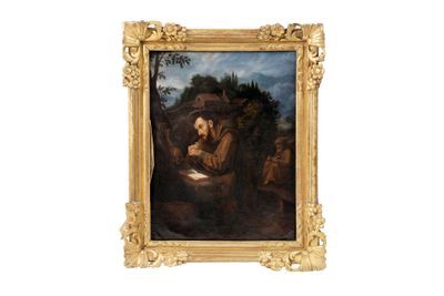 une image représentant un tableau où l'on voit un homme en train de lire un livre