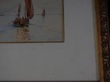 a picture of a painting of a sailboat in the water