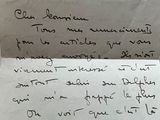 a piece of paper that has a handwritten message on it