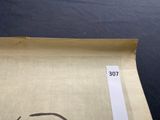 a cardboard box with a drawing of a cat on it