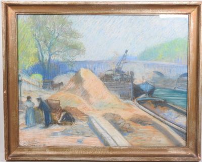 une photo d'un tableau accroché au mur d'un chantier