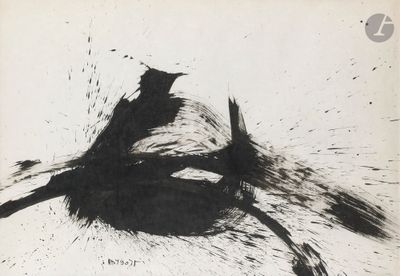 un dessin en noir et blanc représentant un oiseau posé au sol