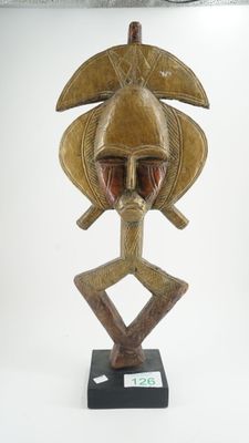 GABON : Un reliquaire KOTA sur socle en bois (H 64cm) - Photo 1
