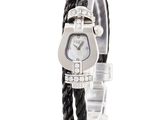 an image of a woman ' s wrist watch with diamonds