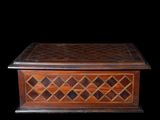 an image of a wooden box on a black background