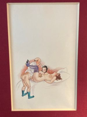 CURIOSA - Aquarelle originale sur papier, très libre, montra…