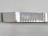a close up of a knife on a table