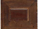 a close up of a wooden frame on a white background