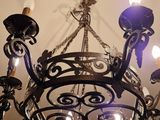 a chandelier that has a lot of lights on it