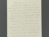 an old handwritten letter on a piece of paper with writing