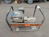a machine that is sitting on the ground in the parking lot
