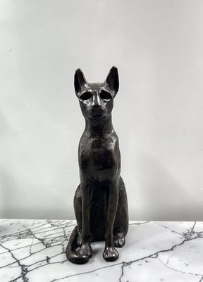 Sujet figurant le chat de Mariemont (Belgique muséum), fonte…