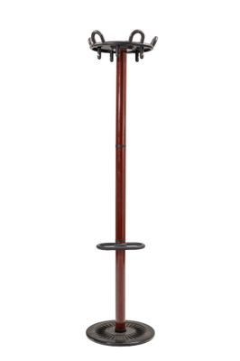 a close up of a coat rack on a white background