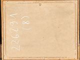 an old picture of a brown box with a white writing on it