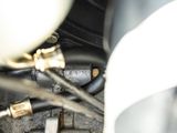 a picture of a close up of a car ' s engine