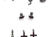a lot of different types of jewelry on a white surface