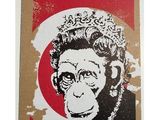 l'image d'une photo représentant un singe portant une couronne sur la tête