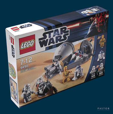a box with a lego star wars set inside of it