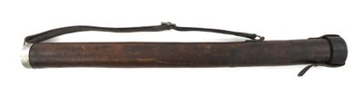Etui porte canon FM25, en cuir marron, armée suisse, L: 86 c…