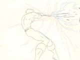 dessin représentant un homme frappant une balle de baseball avec une batte sur un terrain