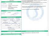 a close up of a document with a barcode on it