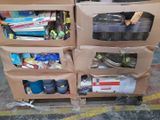 a cardboard box that has a bunch of items inside of it
