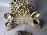 two antique items that are on a table