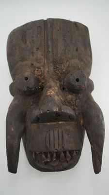 Guinée forestière : Important masque rituel ancien , provena…