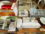 a table with a bunch of items on top of it