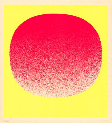 an image of a red and yellow circle on a yellow background