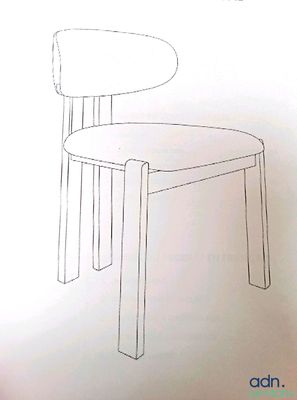 dessin d'une chaise avec un dessin représentant son dossier
