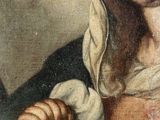 an image of a painting of a woman holding a stick