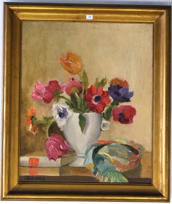 CHARLUS Edmond (1892-1960). Nature morte aux coquelicots.