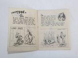 an open book with pictures of people and animals on it